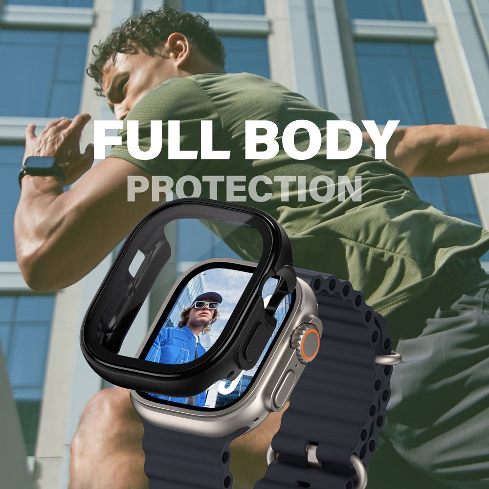 PanzerGlass Apple Watch Ultra 3/2/1 (49mm) Snappie Full Body Cover + Skærmbeskyttelse - Sort