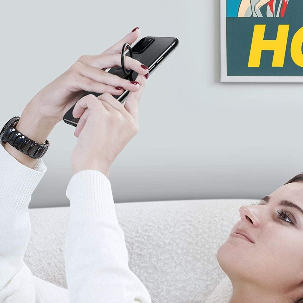 Smartphone Finger Ring Tech-Protect m. 3M Klister - Magnetisk - Flower Rose