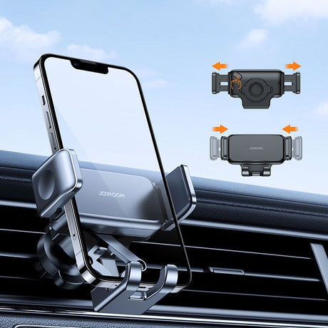 JoyRoom JR-ZS283 Car Mount - Mobilholder Til Luftkanal - Max Mobil: 65 x 100mm - Sort