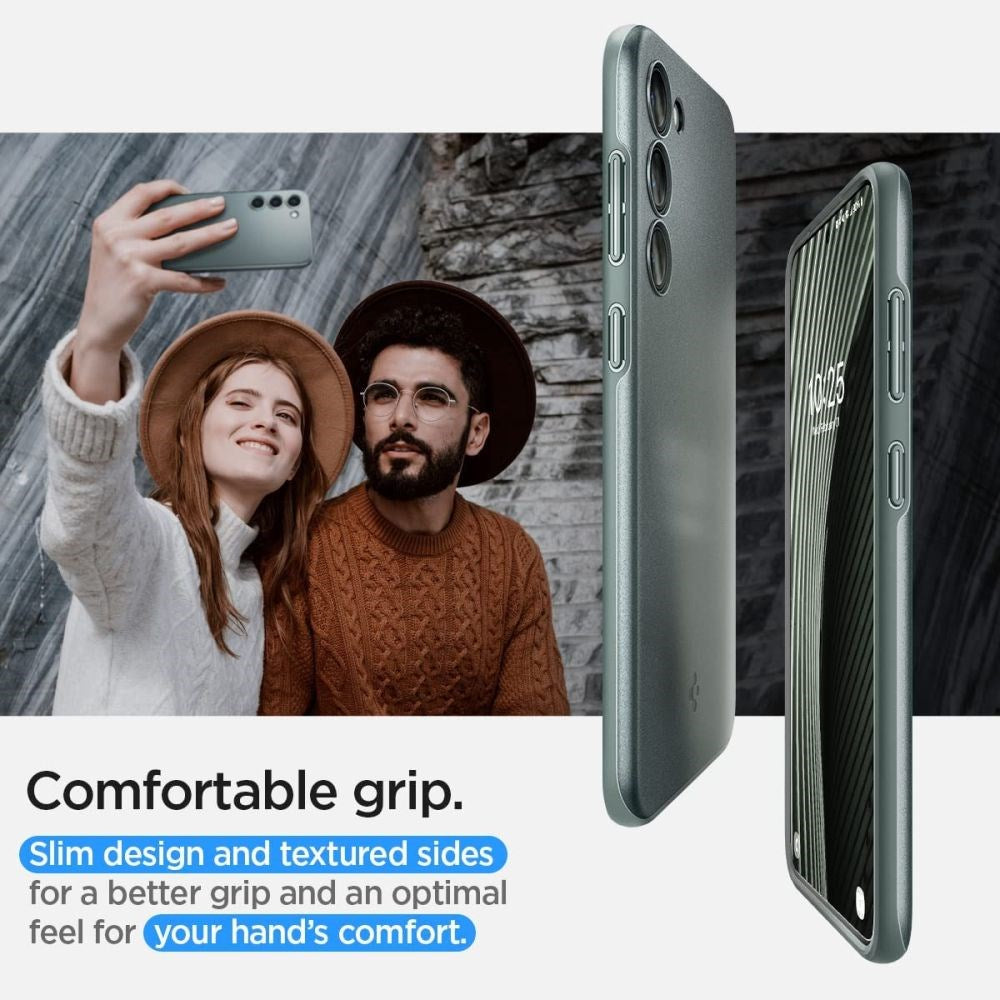 Spigen Samsung Galaxy S23 Thin Fit Bagside Cover - Mørkegrøn