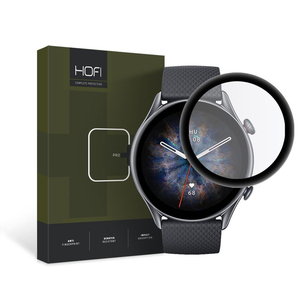 Amazfit GTR 3 Pro Hofi Hybrid Pro+ Smartwatch Skærmbeskyttelse Gennemsigtig m. Sort kant