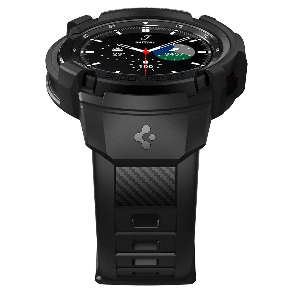 Samsung Galaxy Watch 4 Classic (46mm) SPIGEN Rugged Armor Pro Case - Plastik Cover m. Rem - Matte Black