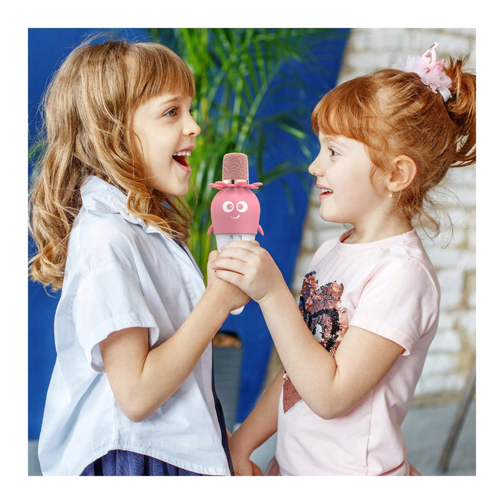 Bluetooth Karaoke Mikrofon m. Højtaler - Forever AMS-200 - Pink