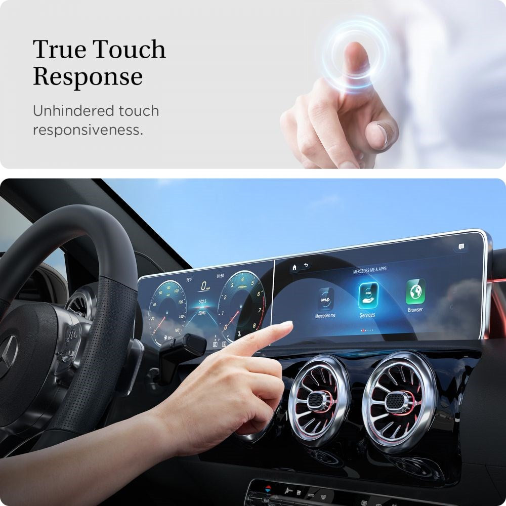 Mercedes A-Class (2020 / 2021) Spigen EZ Beskyttelse Til Display & Touch Skærm - Gennemsigtig