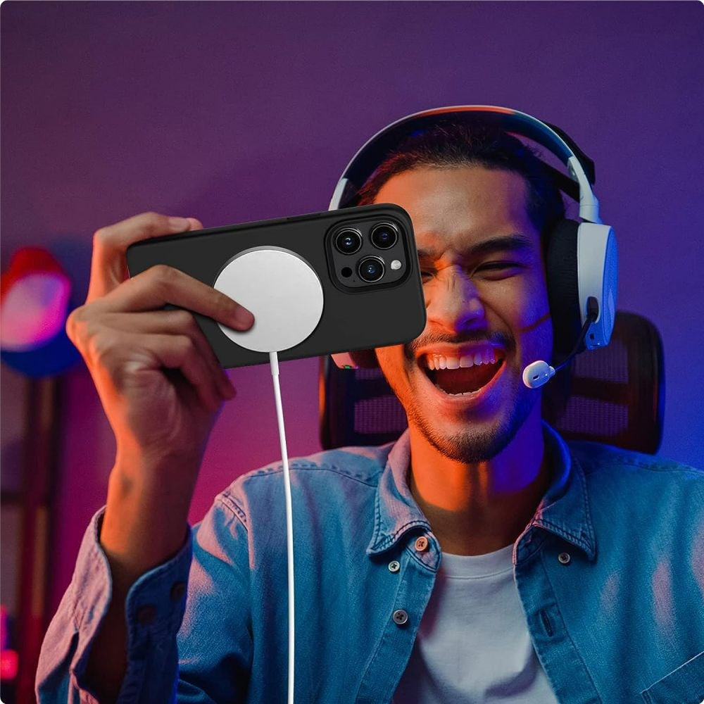 iPhone 14 / 13 Tech-Protect Silikone Case - MagSafe Kompatibel - Sort