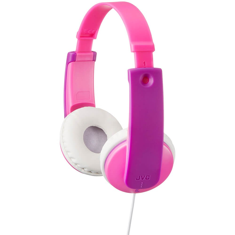 JVC Tinyphones HA-KD7 Børne Headset m. Klistermærker - Max. 85dB - Lyserød / Lilla