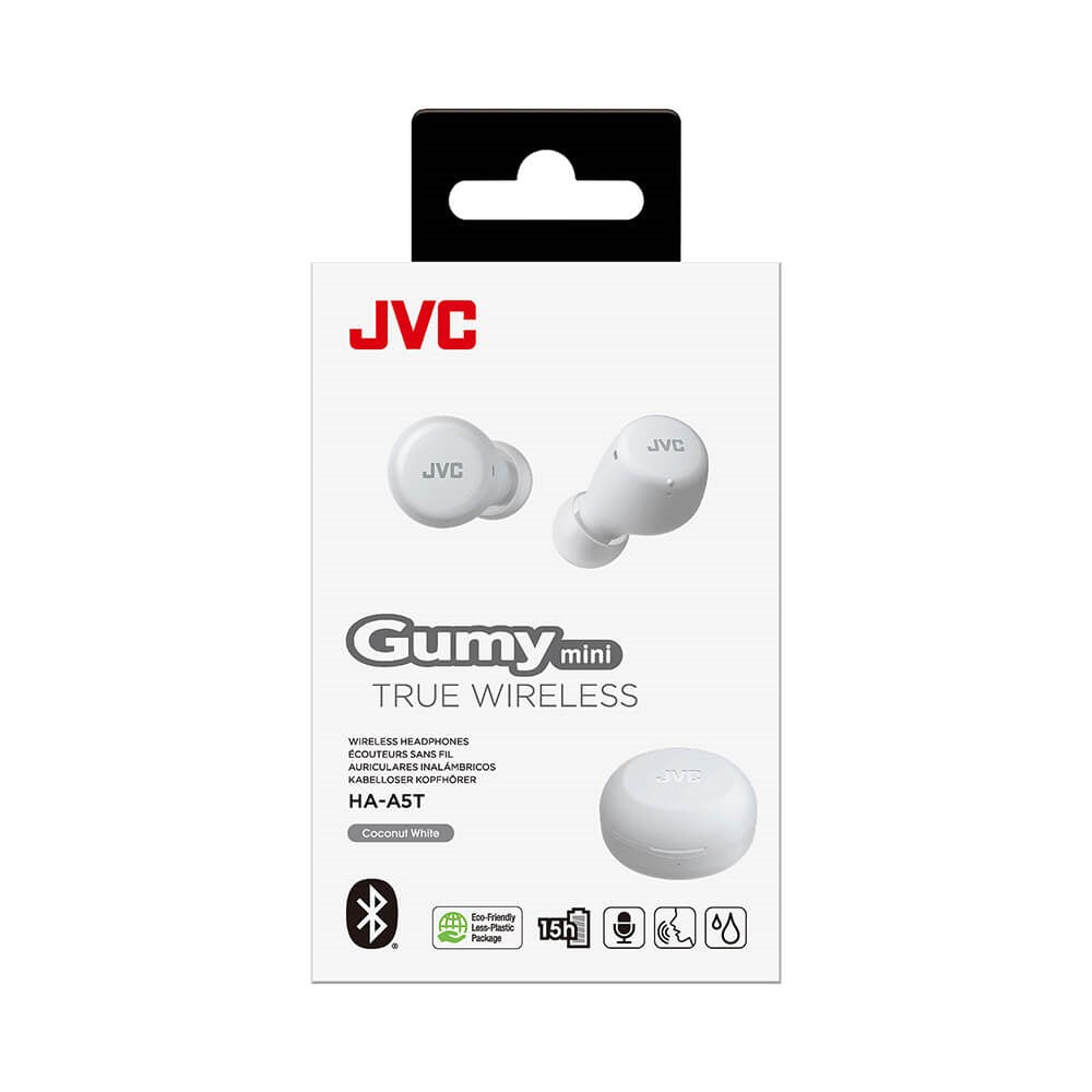 JVC Gumy Mini HA-A5T Trådløst In-Ear Headset - Hvid