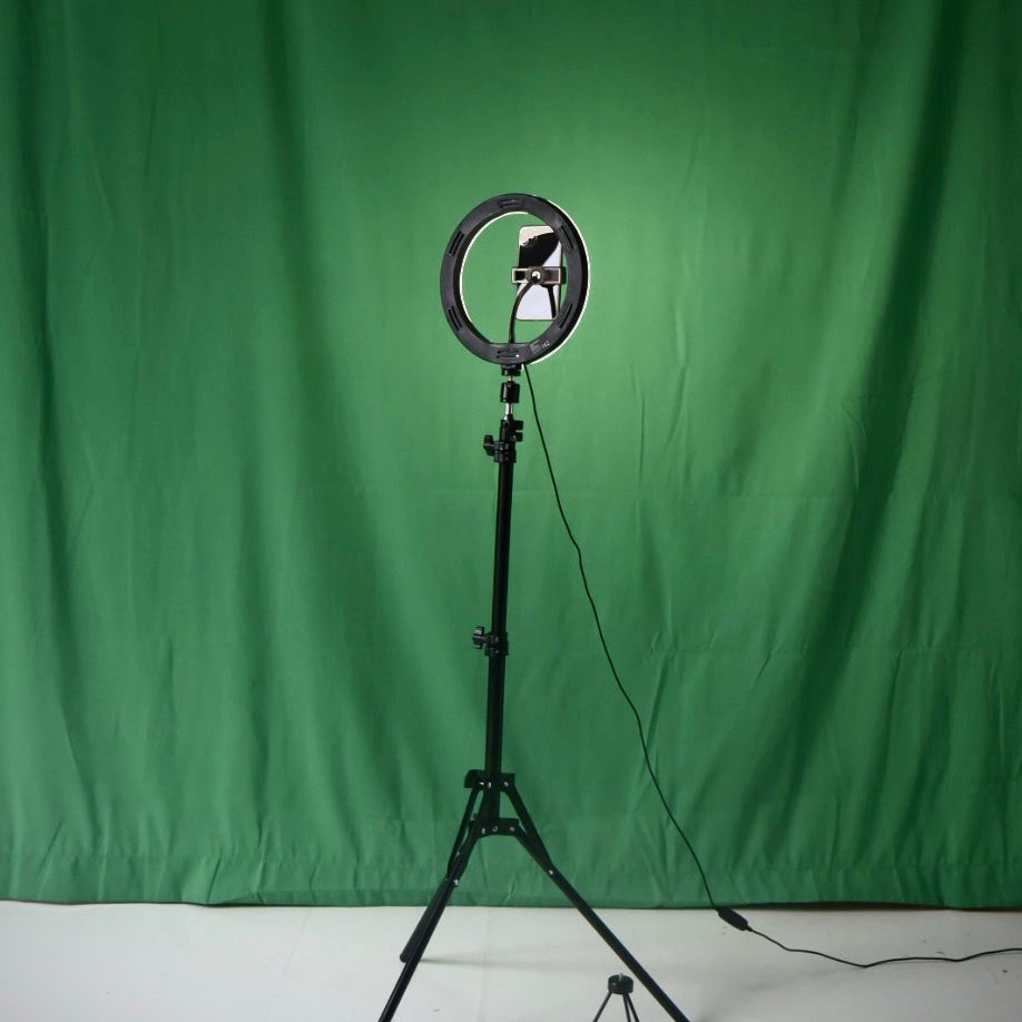 4smarts LoomiPod Selfie Tripod m. LED Ring Light - Green Screen & Opbevaringstaske