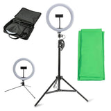 4smarts LoomiPod Selfie Tripod m. LED Ring Light - Green Screen & Opbevaringstaske