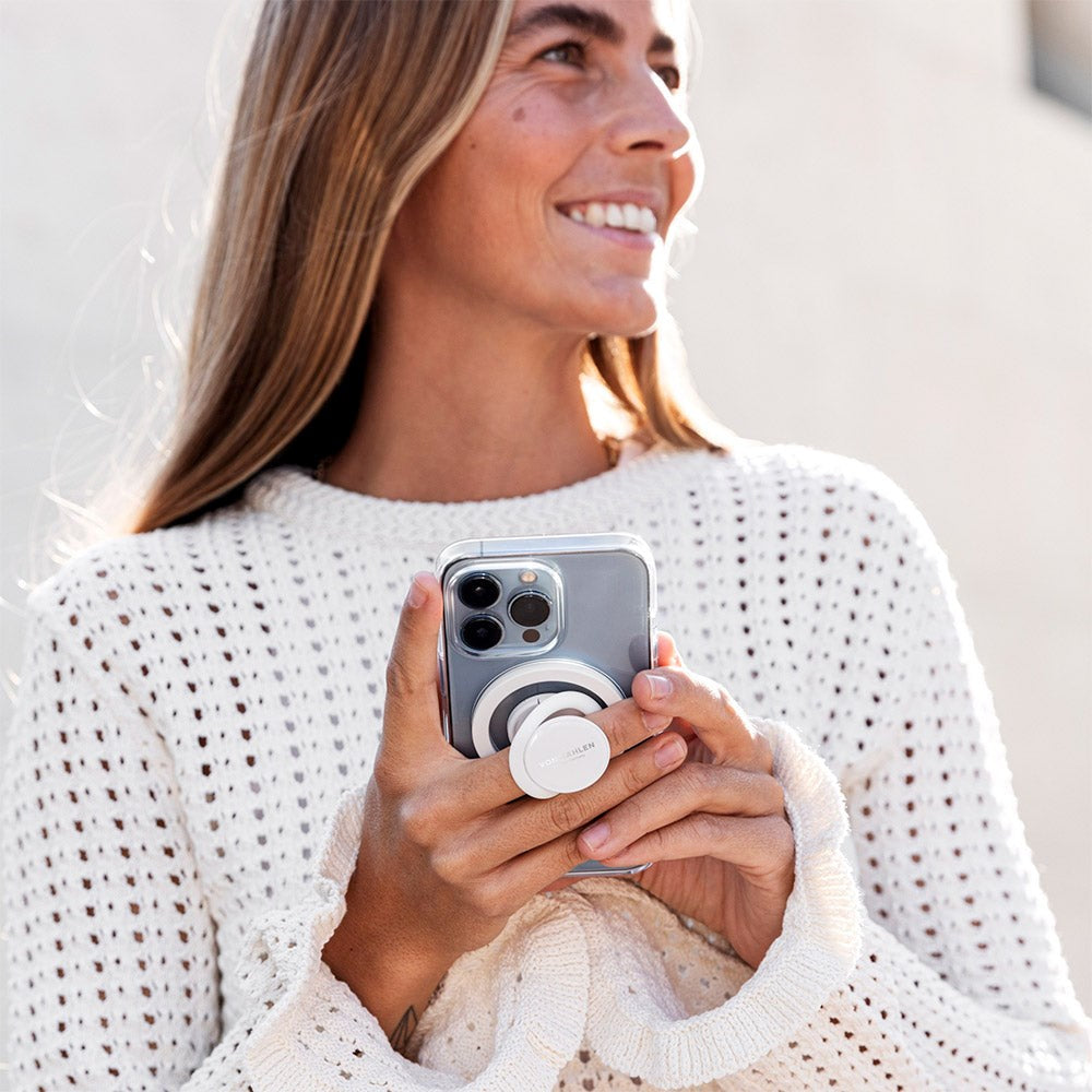 VONMÄHLEN Backflip Mag Phone Grip - MagSafe Kompatibel - Hvid