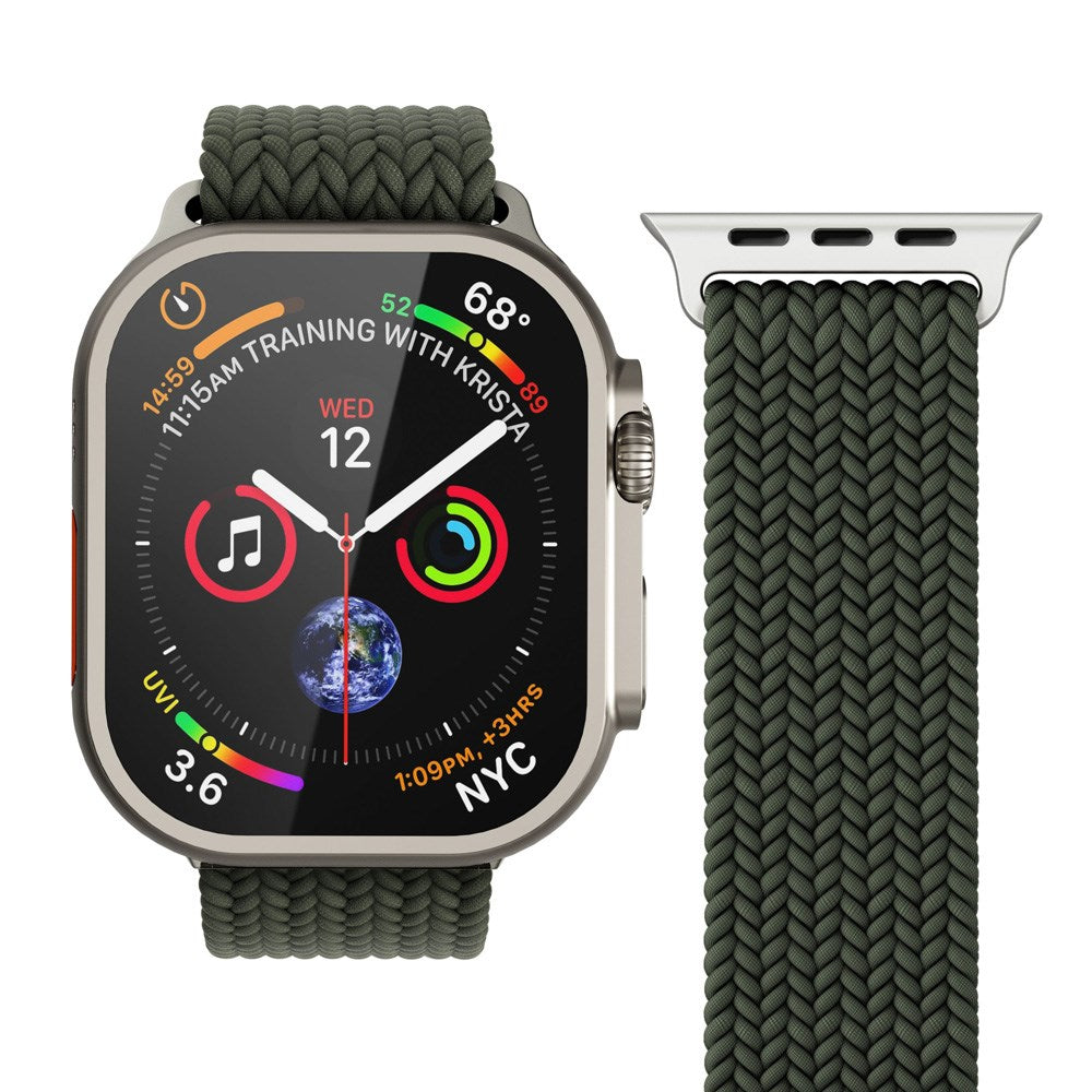 Vonmählen Apple Watch (38/40/SE/41/42mm) Woven Loop Nylon Rem - Olive