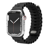 Apple Watch (38/40/SE/41/42mm) Vonmählen Wave Band 2 Genanvendt Silikone Rem - Sort