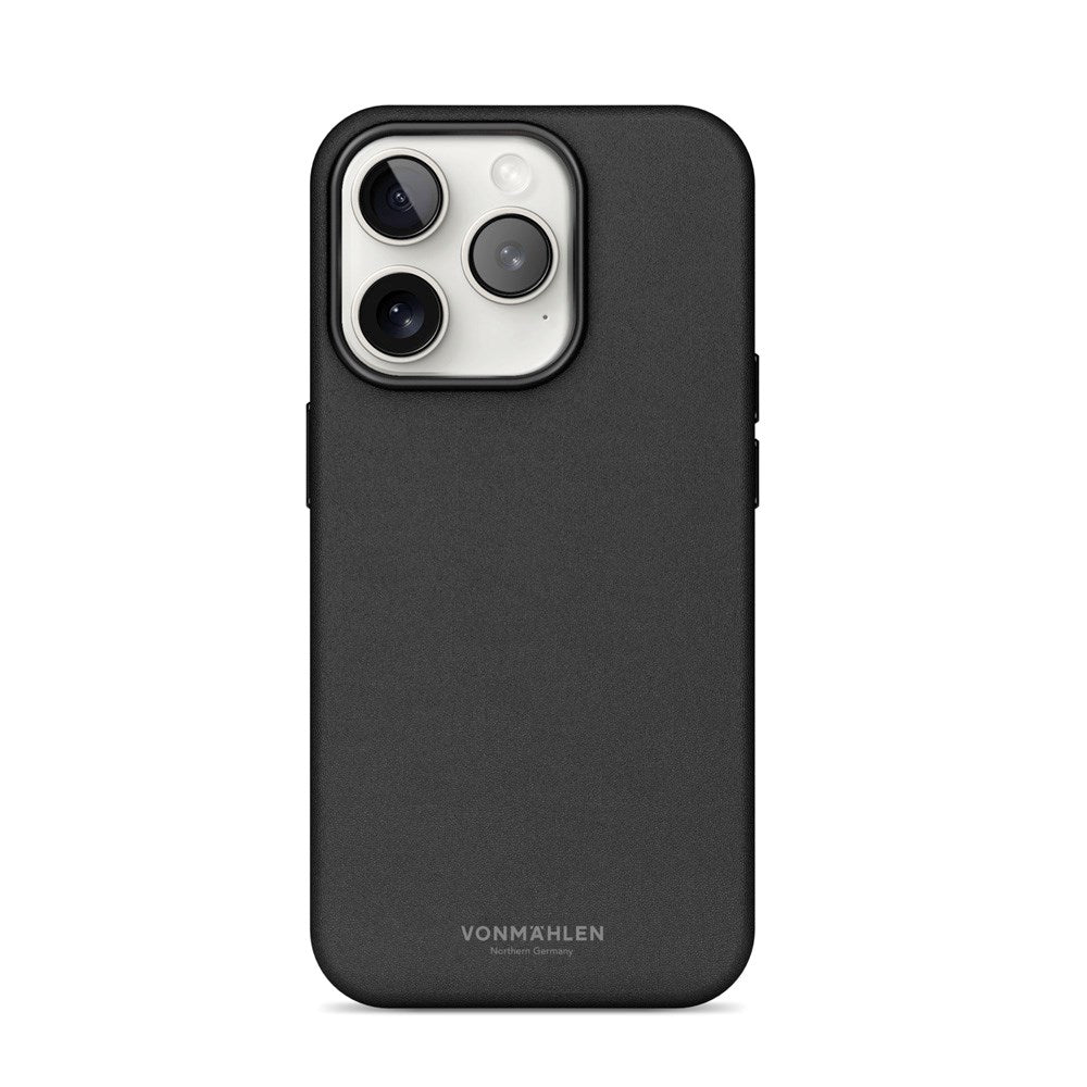 iPhone 16 Pro Vonmählen Like Leather Bagside Cover - MagSafe Kompatibel - Black