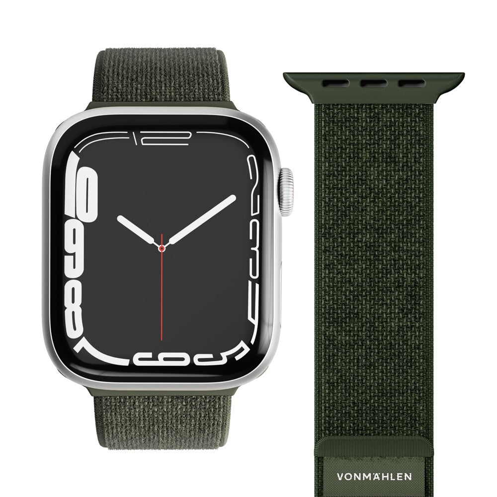 Vonmählen Apple Watch (42/44/45/46/SE/49mm) Fitness Loop 2 Nylon Rem - Grøn