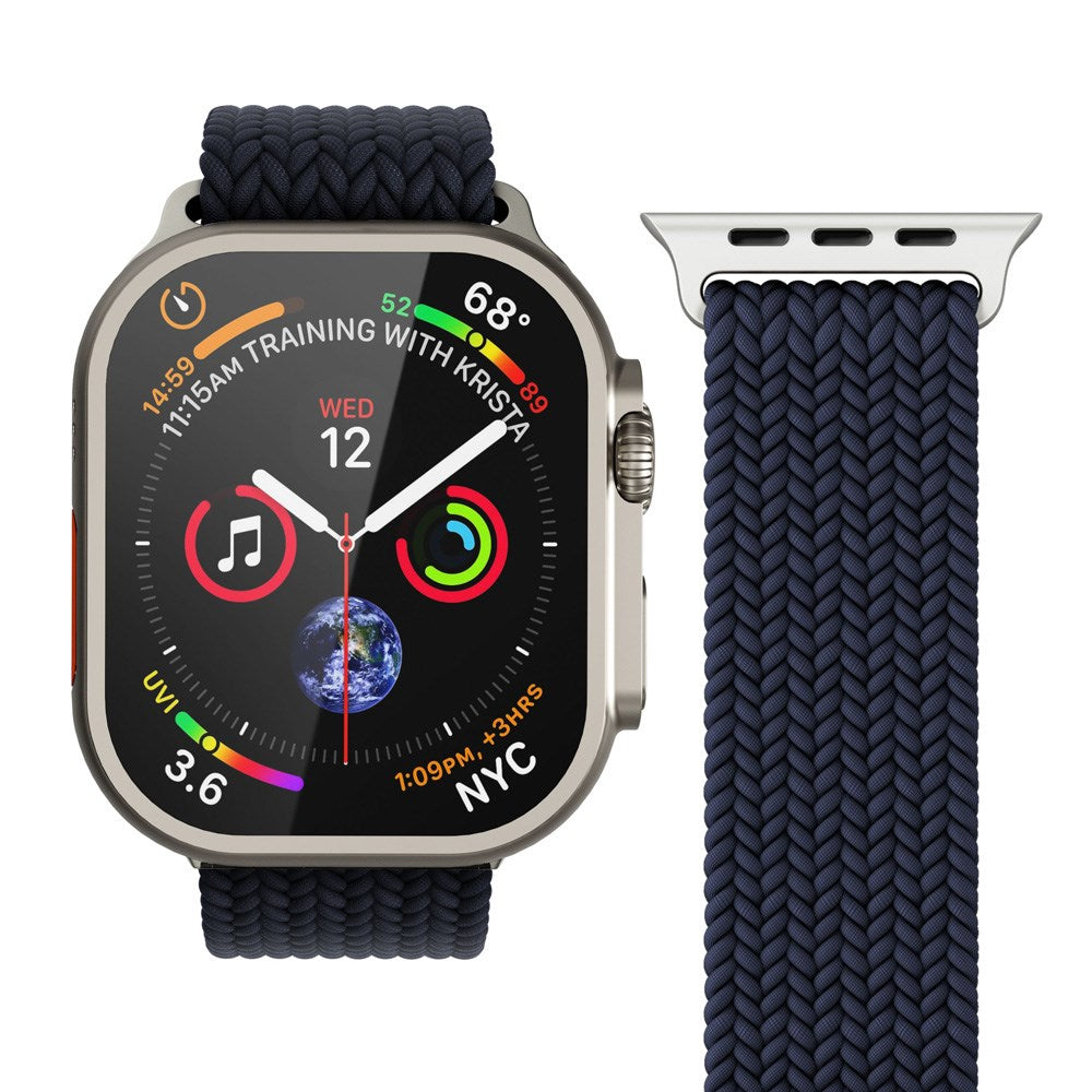 Vonmählen Apple Watch (42/44/45/SE/46/49mm) Woven Loop Nylon Rem - Navy