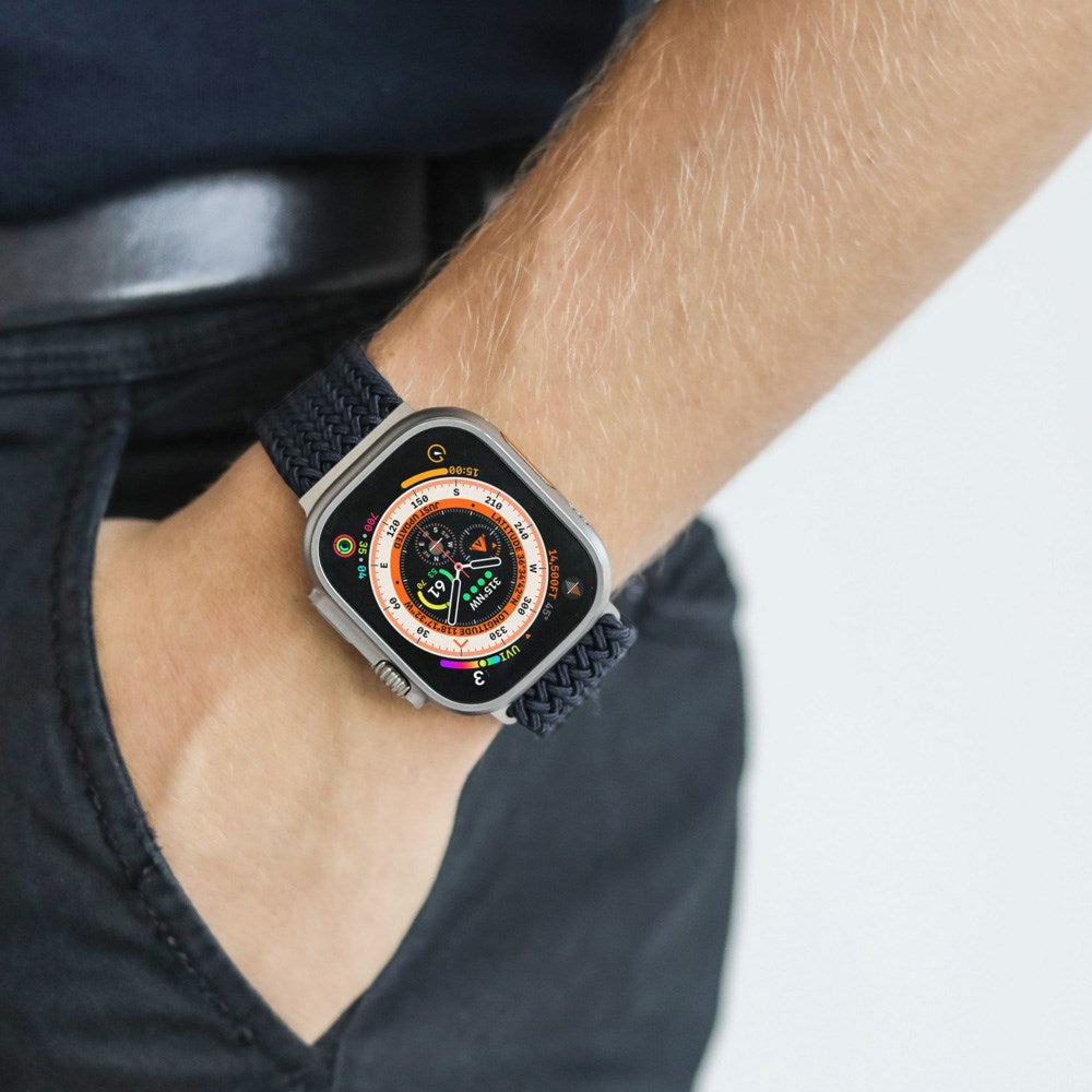 Vonmählen Apple Watch (42/44/45/SE/46/49mm) Woven Loop Nylon Rem - Navy