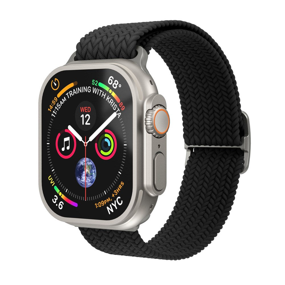 Vonmählen Apple Watch (42/44/45/SE/46/49mm) Woven Loop Nylon Rem - Black