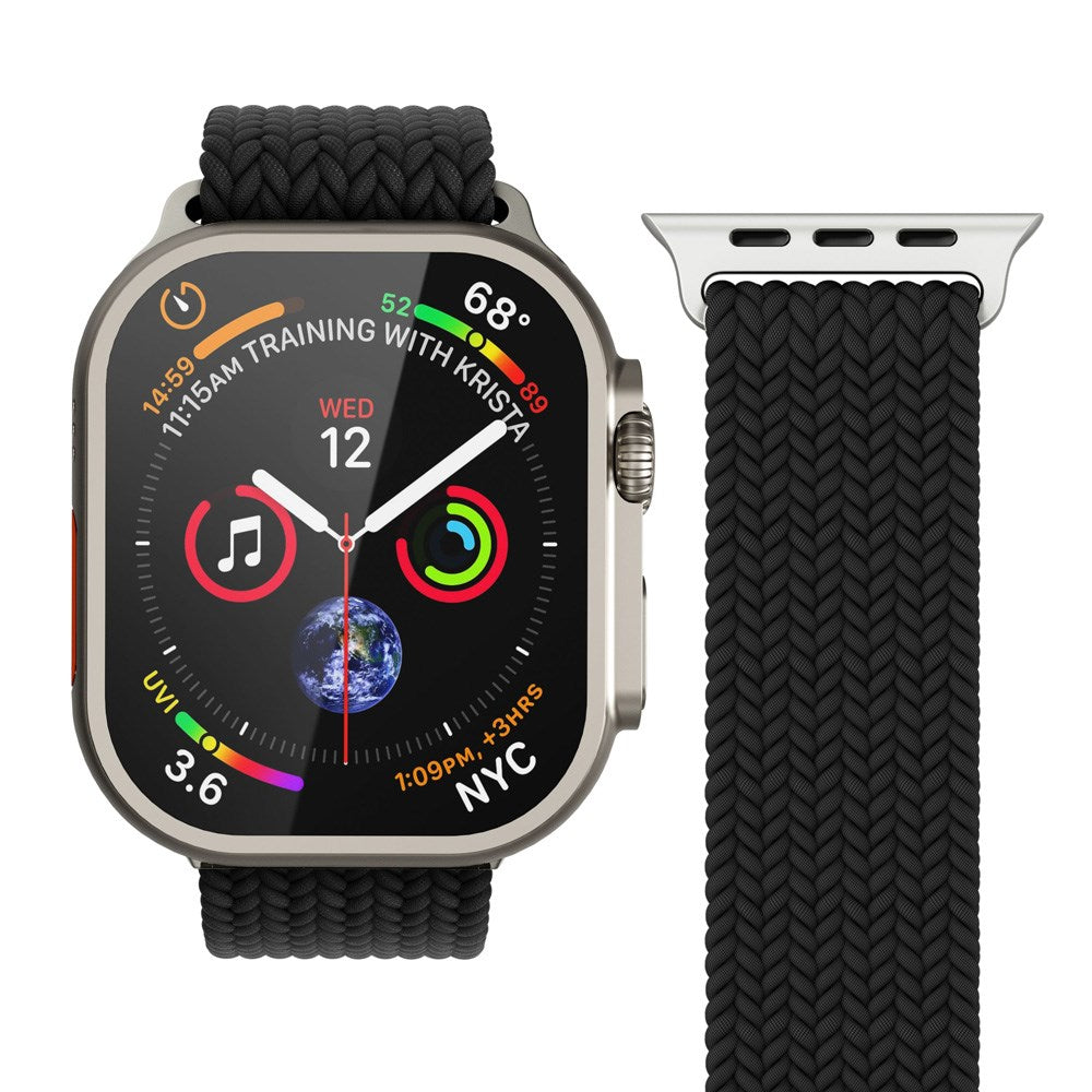 Vonmählen Apple Watch (42/44/45/SE/46/49mm) Woven Loop Nylon Rem - Black