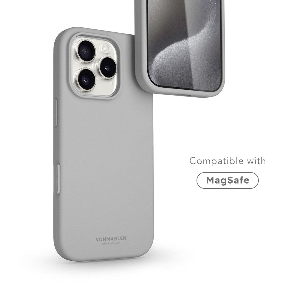 iPhone 16 Pro Vonmählen Eco Silikone Bagside Cover - MagSafe Kompatibel - Light Grey