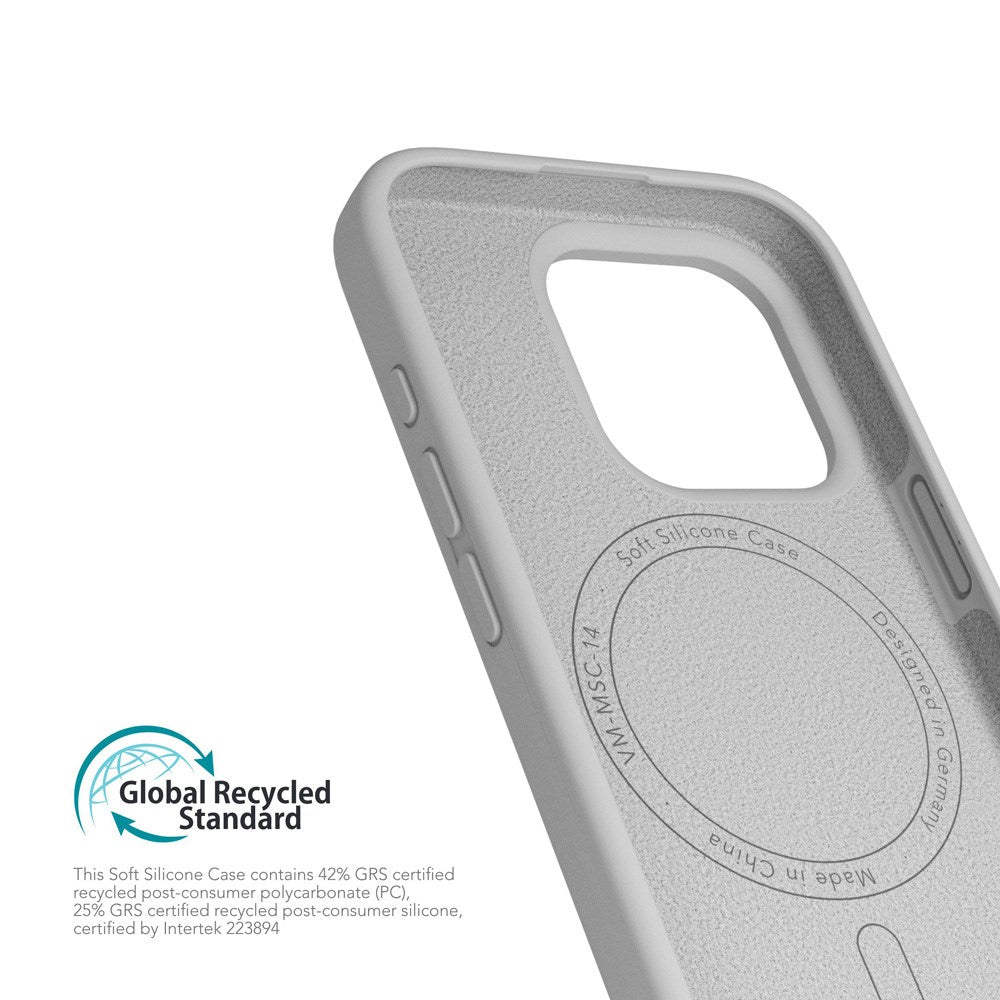 iPhone 16 Pro Vonmählen Eco Silikone Bagside Cover - MagSafe Kompatibel - Light Grey