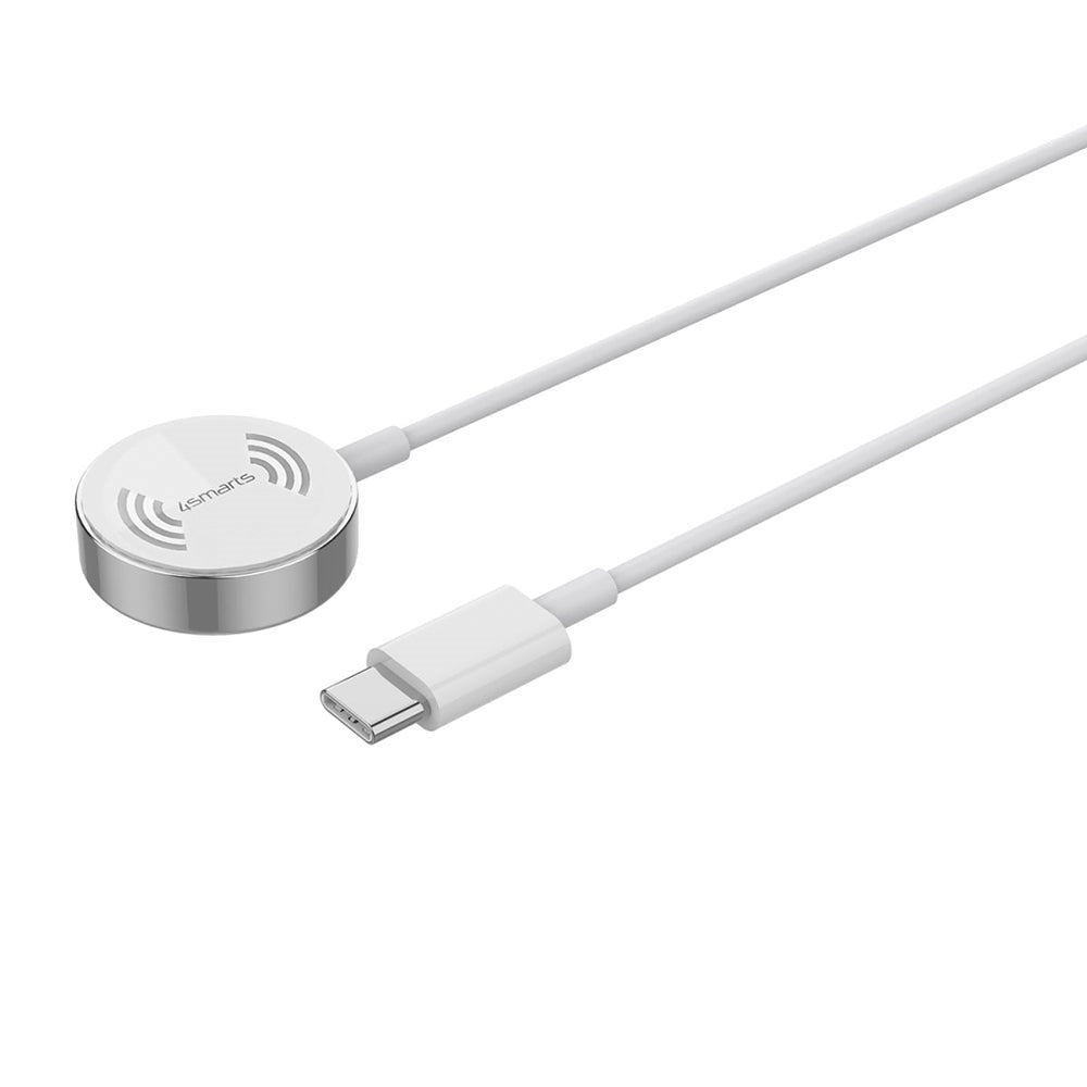 4Smarts Apple Watch Trådløs Oplader m. Magnet - 2,5W - 1m. - Hvid