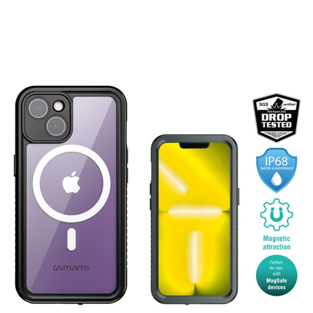 4smarts Active Pro Ultimag Rugged Case STARK - iPhone 14 Plus Vandtæt Case - Sort