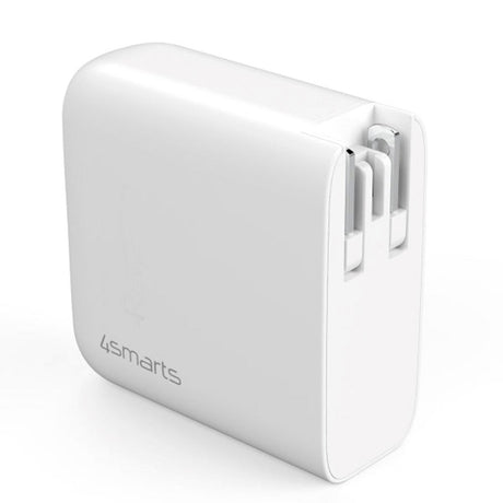 4smarts 65W PD Charger GaN Flex - Vægoplader m. 1 x USB-A & 2 x USB-C - Hvid