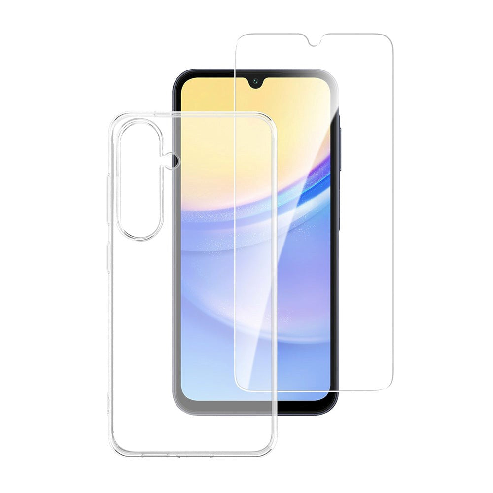 4smarts Samsung Galaxy A15 / A15 (5G) Second Glass X-Pro 360° Protection Set (Cover + Hærdet Glas)
