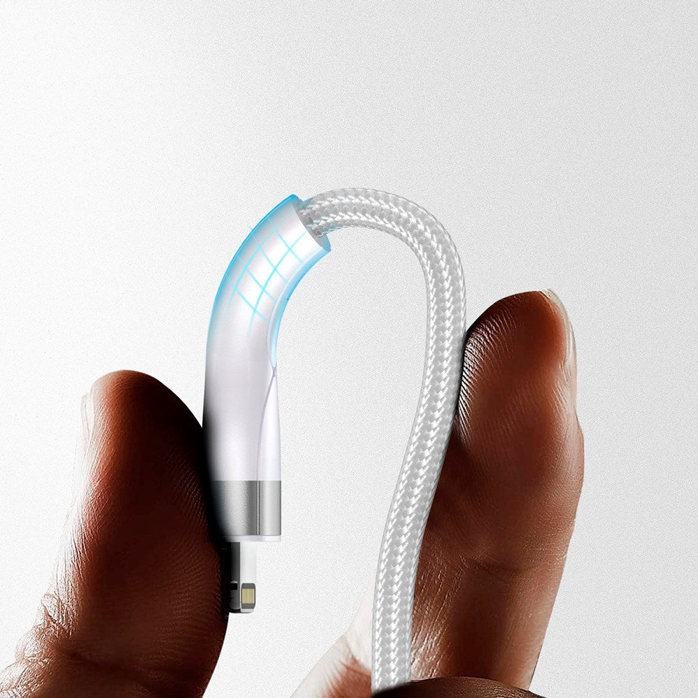 4smarts 4in2 15W Multi-Charging Kabel - Lightning / 2 x USB-C / Micro USB - 120cm - Hvid