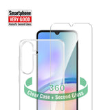 4smarts Samsung Galaxy A05s Second Glass X-Pro 360° Protection Set (Cover + Hærdet Glas)