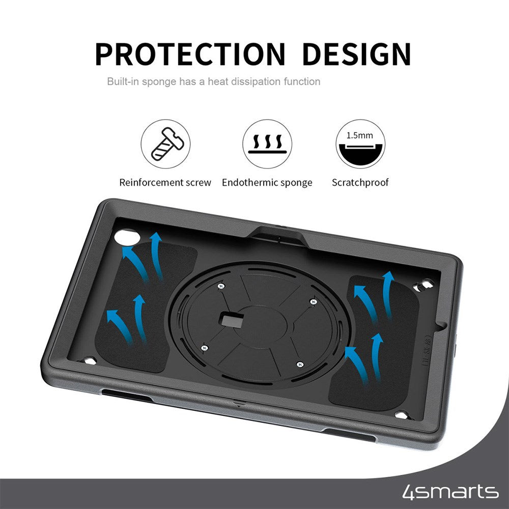 Samsung Galaxy Tab S10 FE / S9 FE 4smarts Rugged Tablet Flip Cover GRIP - Sort