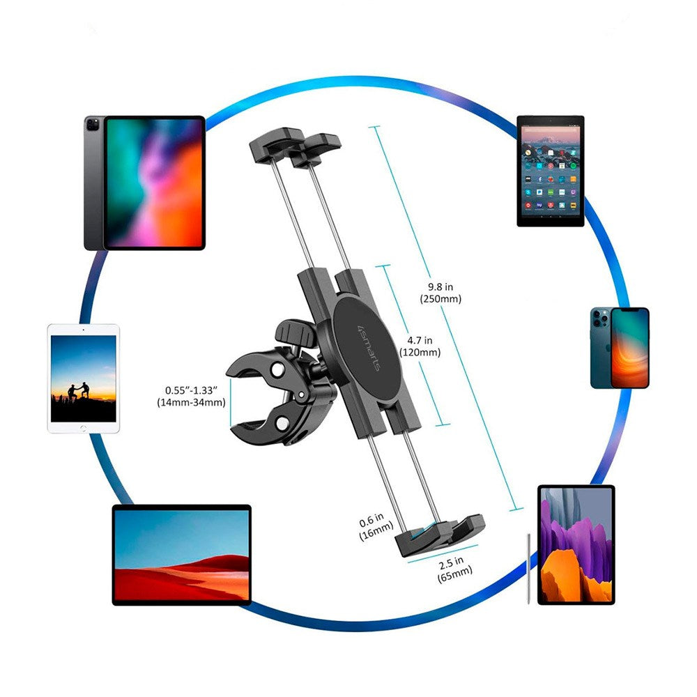 4smarts ErgoFix H24 Universal Smartphone- og Tabletholder - Sort