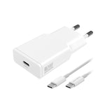 4Smarts Slim PD 20W USB-C Vægoplader GaN m. USB-C Kabel - Hvid