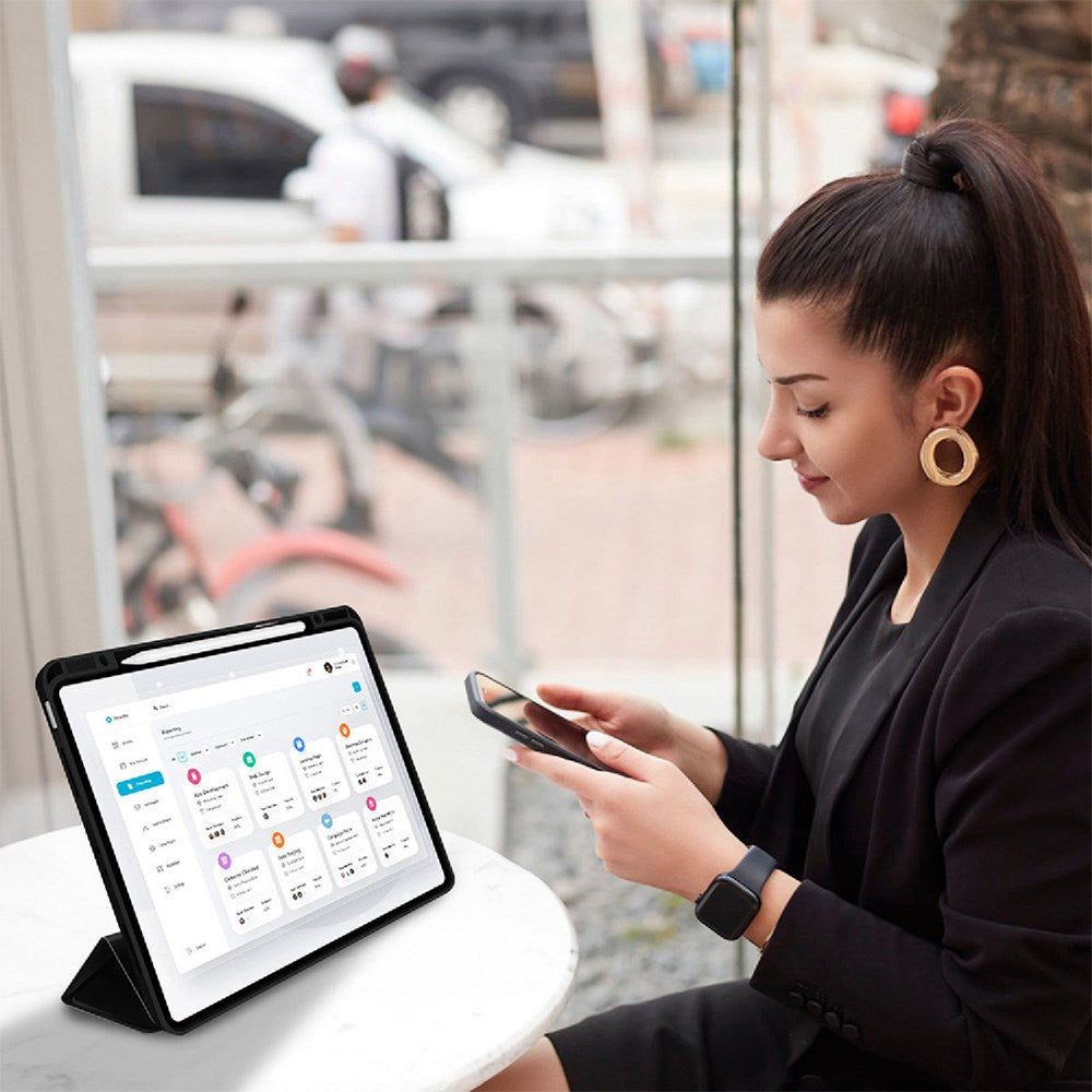 iPad Pro 11" (2025 / 2024) 4smarts Basic Folio Flip Cover m. Pen Holder - Sort