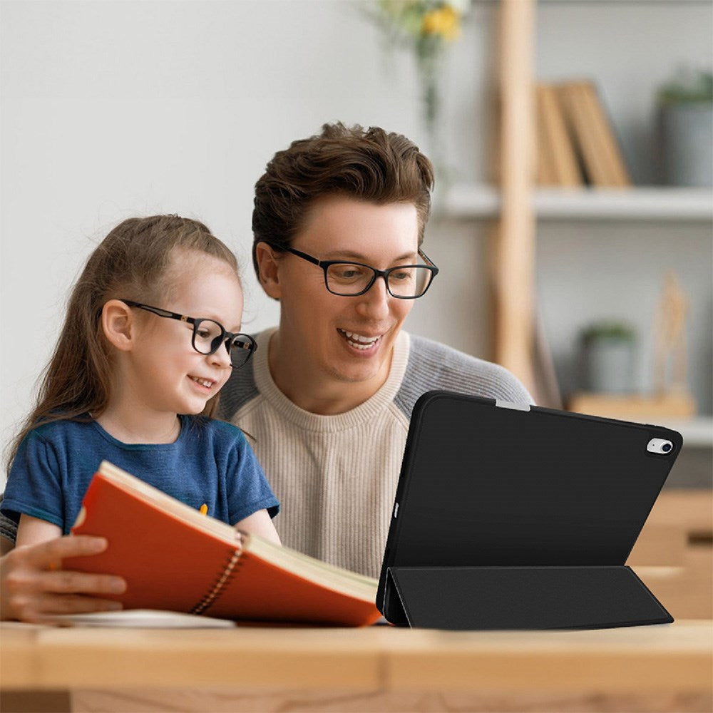 iPad Air 13" (2025 / 2024) 4smarts Basic Folio Flip Cover m. Pen Holder - Sort