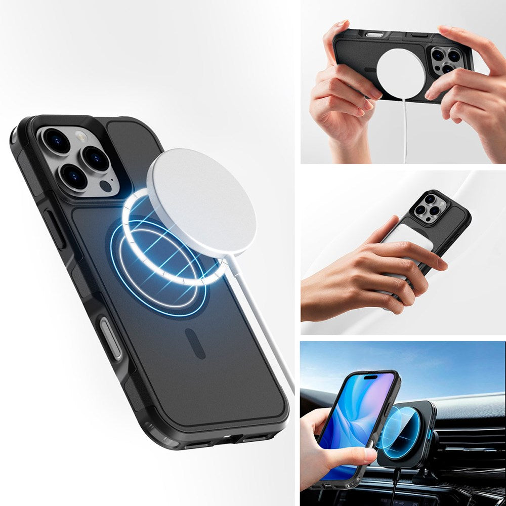 4smarts iPhone 16 Pro Defend Bagside Cover - MagSafe Kompatibel - Sort