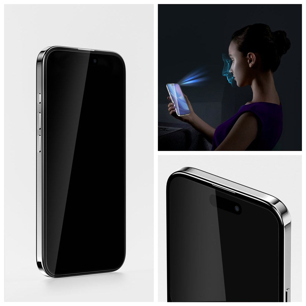 4smarts iPhone 16 Pro Max Second Glass Hærdet Glas m. Monteringsramme - Case Friendly - Gennemsigtig