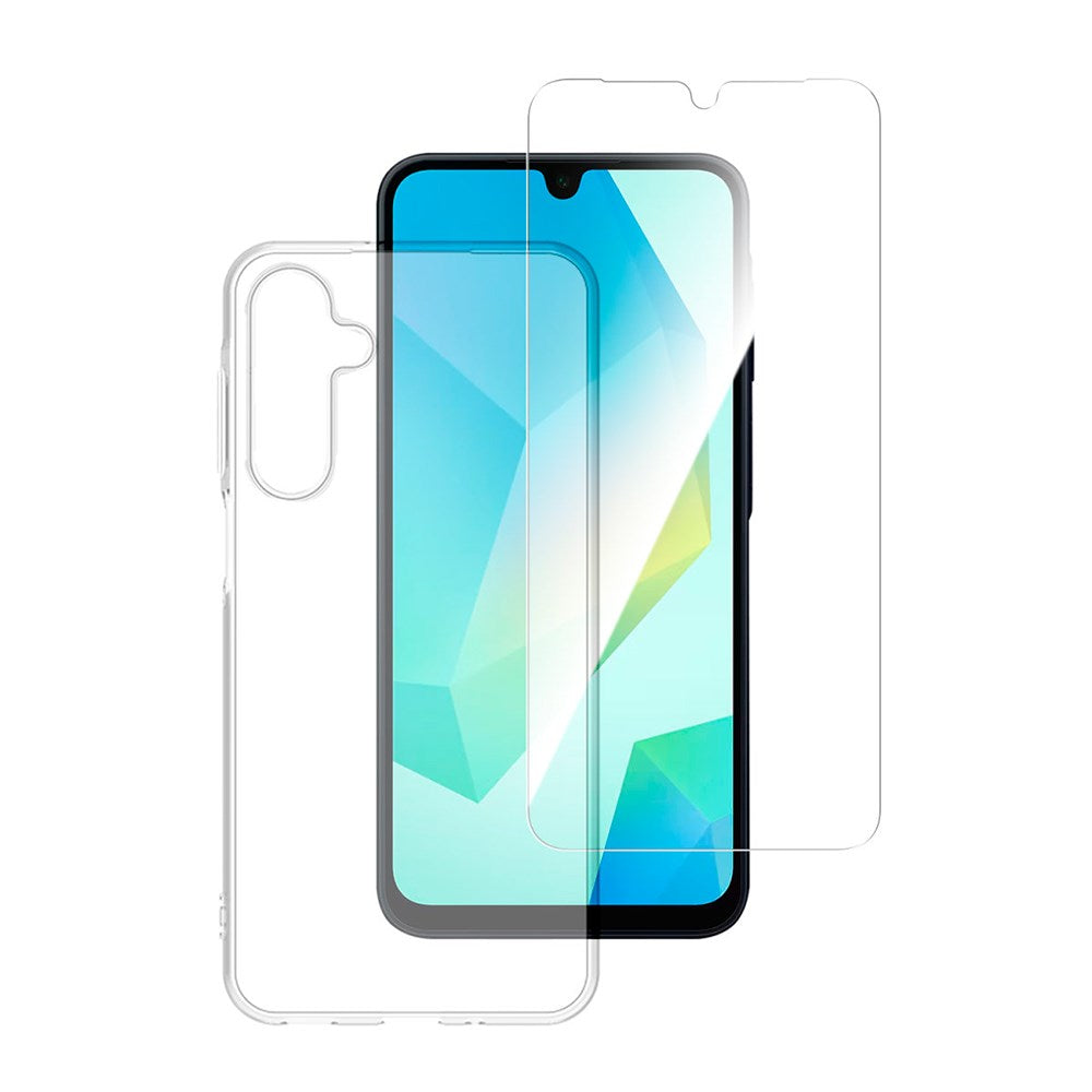 Samsung Galaxy A16 - 4Smarts 360° Protection Set m. Cover & Skærmbeskyttelsesglas - Gennemsigtig