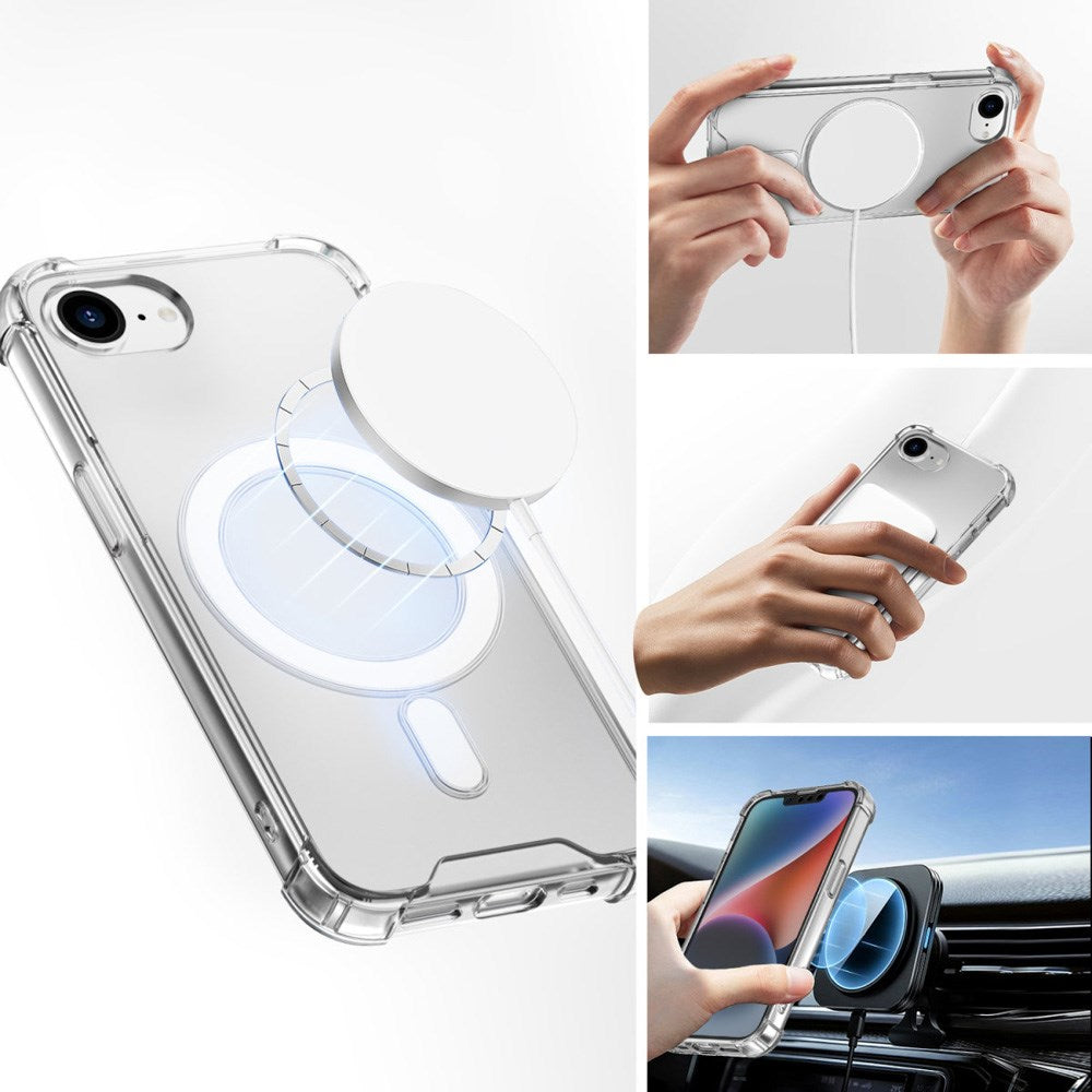 iPhone 16e - 4smarts Ibiza Hybrid Cover - MagSafe Kompatibel - Gennemsigtig