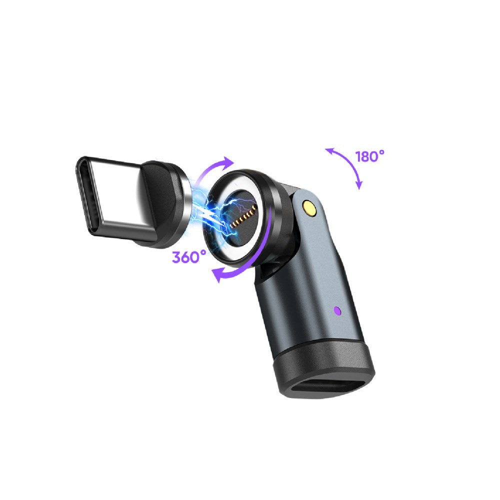 4smarts - GravityCord Magnetisk Kabel m. USB-C - 240W - 1.8m - Sort