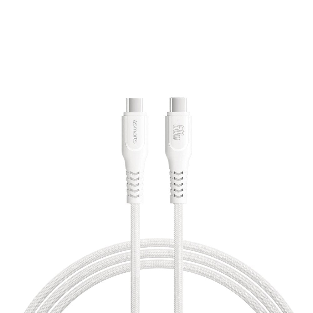 4smarts - USB-C til USB-C Kabel 60W - 1.5 m - Hvid