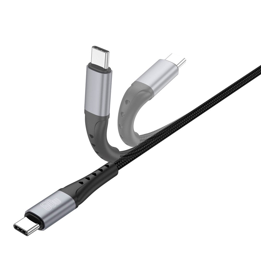 4smarts - USB-C til USB-C Kabel 60W - 1.5 m - Sort