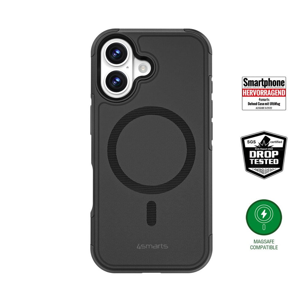 4Smarts iPhone 17 Defend Mobil Cover - MagSafe Kompatibel - Sort