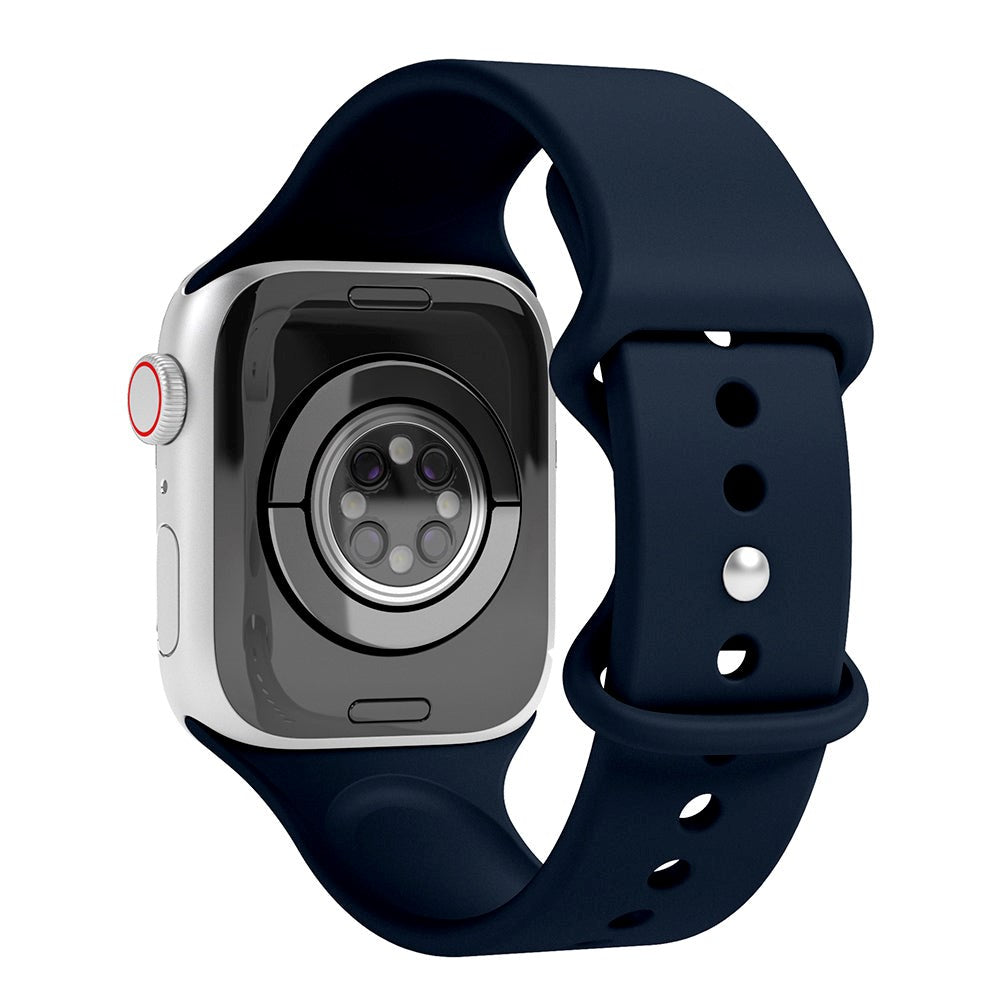 Vonmählen Apple Watch (38/40/SE/41/42mm) Classic Band Silikone Urrem - Mørkeblå