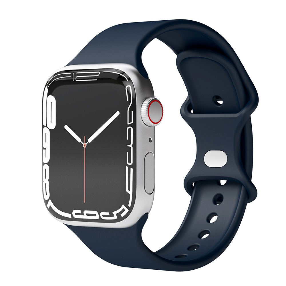 Vonmählen Apple Watch (42/44/SE/45/46/49mm) Classic Band Silikone Urrem - Mørkeblå