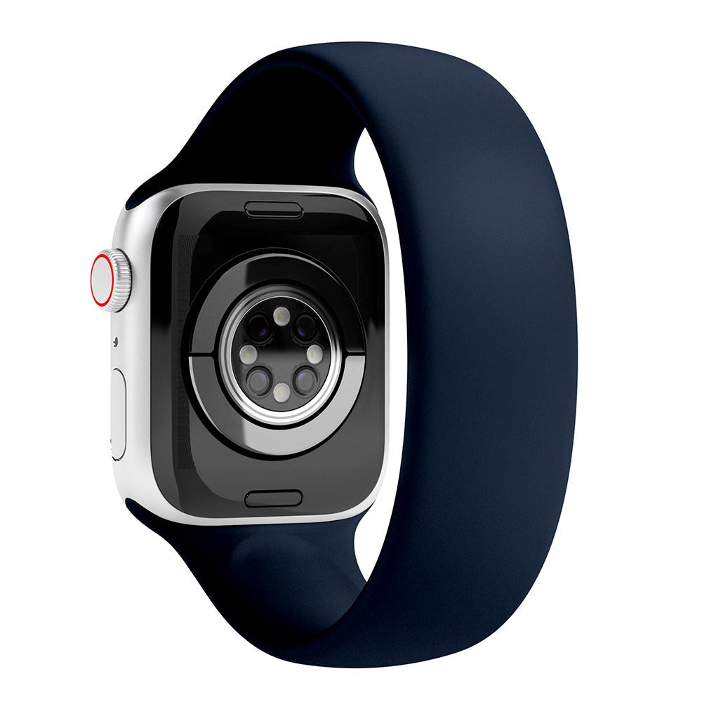 Vonmählen Apple Watch (42/44/SE/45/46/49mm) Solo Loop Small Silikone Urrem - Mørkeblå