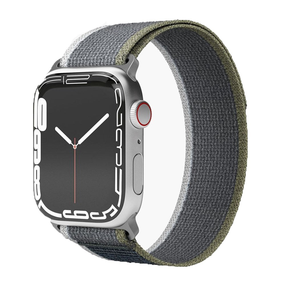 Vonmählen Apple Watch (42/44/45/SE/49mm) Trekking Loop Nylon Rem - Grå / Grøn