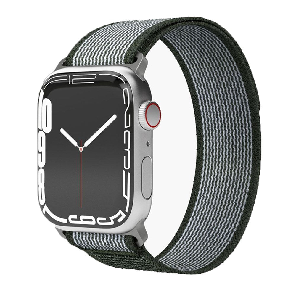 Vonmählen Apple Watch (42/44/45/SE/49mm) Trekking Loop Nylon Rem - Hvid / Grøn