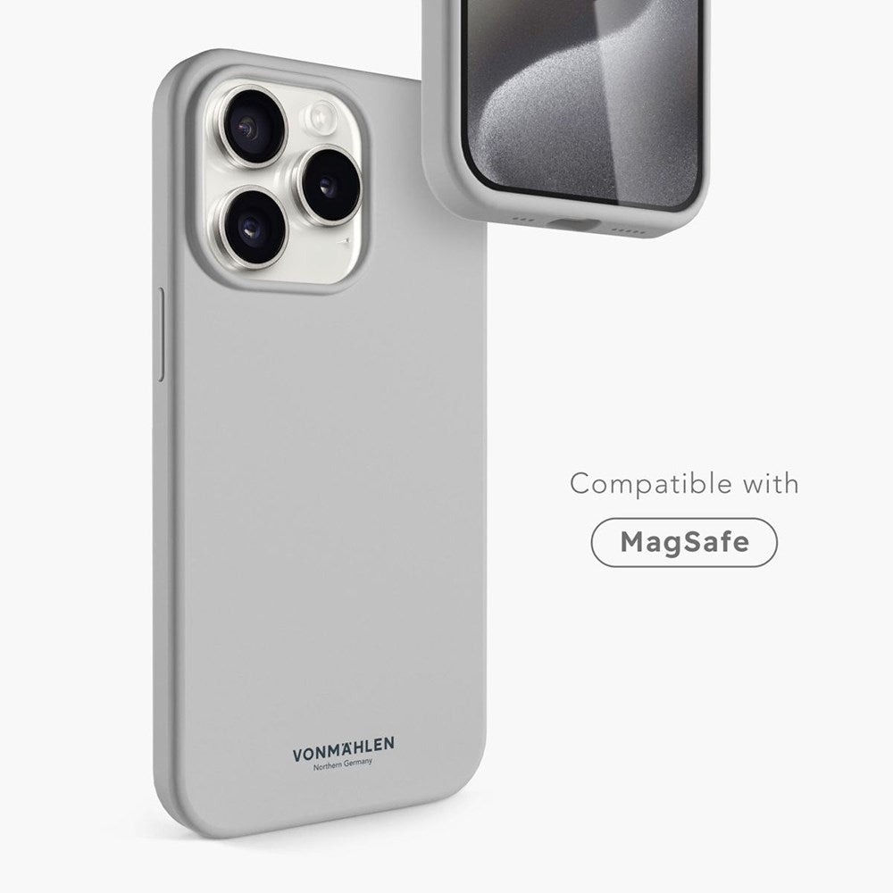 iPhone 15 Pro Vonmählen Eco Silikone Bagside Cover - MagSafe Kompatibel - Grå