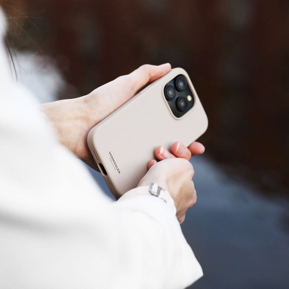 iPhone 14 Vonmählen Eco Silikone Bagside Cover - MagSafe Kompatibel - Beige